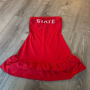 Forever 21 Red Strapless Dress